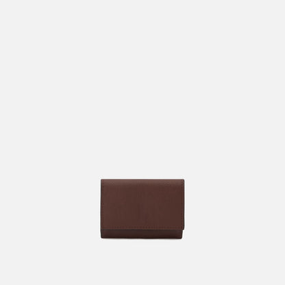 Pebble Grain Leather Multi-Slot Foldable Clutch Wallet