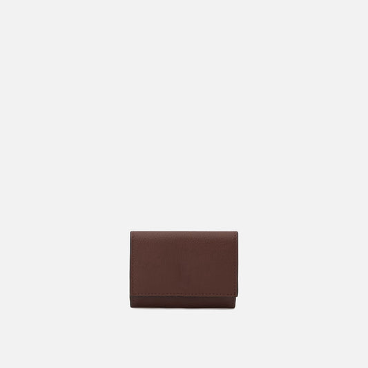 Pebble Grain Leather Multi-Slot Foldable Clutch Wallet