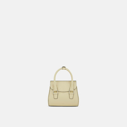 Structured Nappa Leather Mini Flap Top Handle Bag