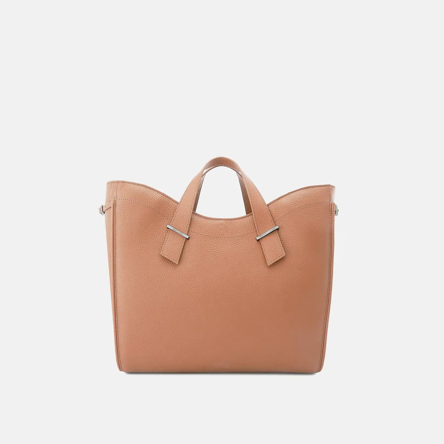 Soft Pebble Grain Leather Large Capacity Tote Bag With Detachable Shoulder Strap