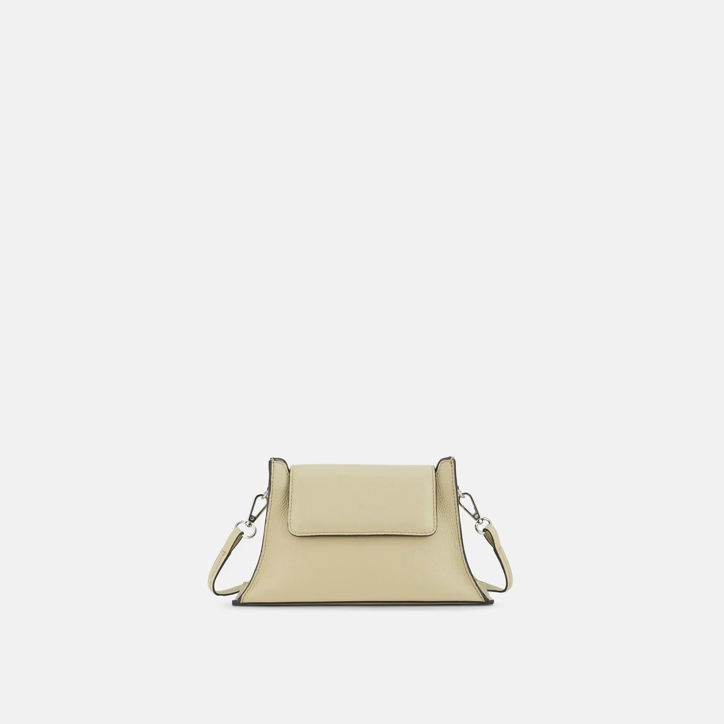 Pebble Grain Leather Mini Flap Crossbody Bag With Detachable Strap