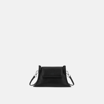 Pebble Grain Leather Mini Flap Crossbody Bag With Detachable Strap