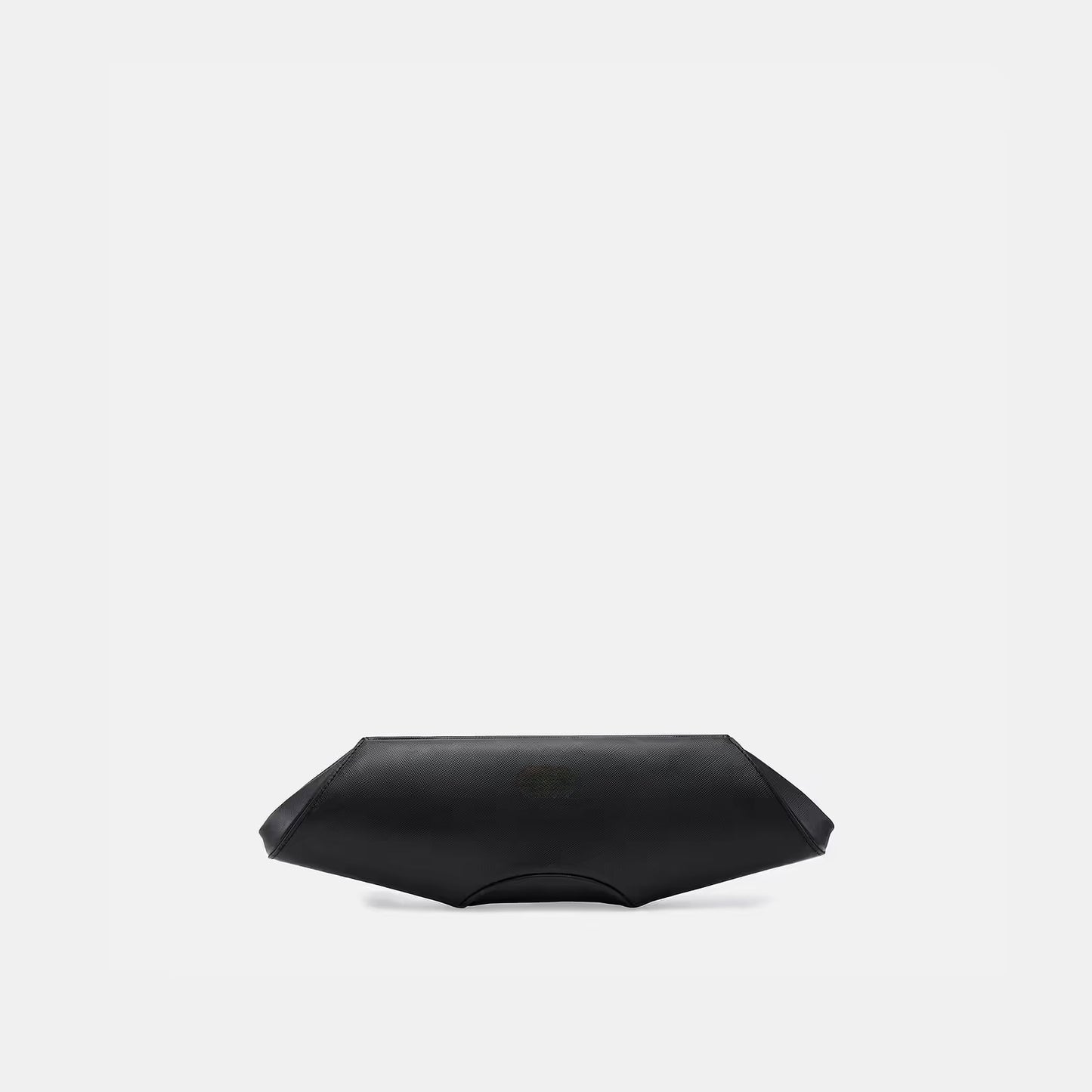 Smooth Nappa Leather Baguette Clutch Bag With Detachable Chain Strap