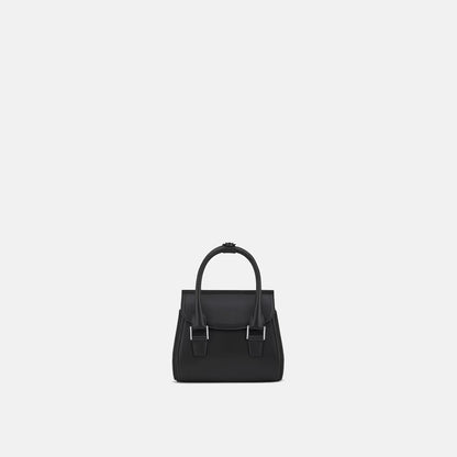 Structured Nappa Leather Mini Flap Top Handle Bag