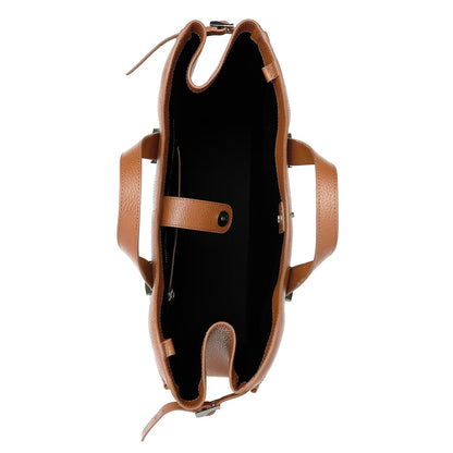 Soft Pebble Grain Leather Large Capacity Tote Bag With Detachable Shoulder Strap