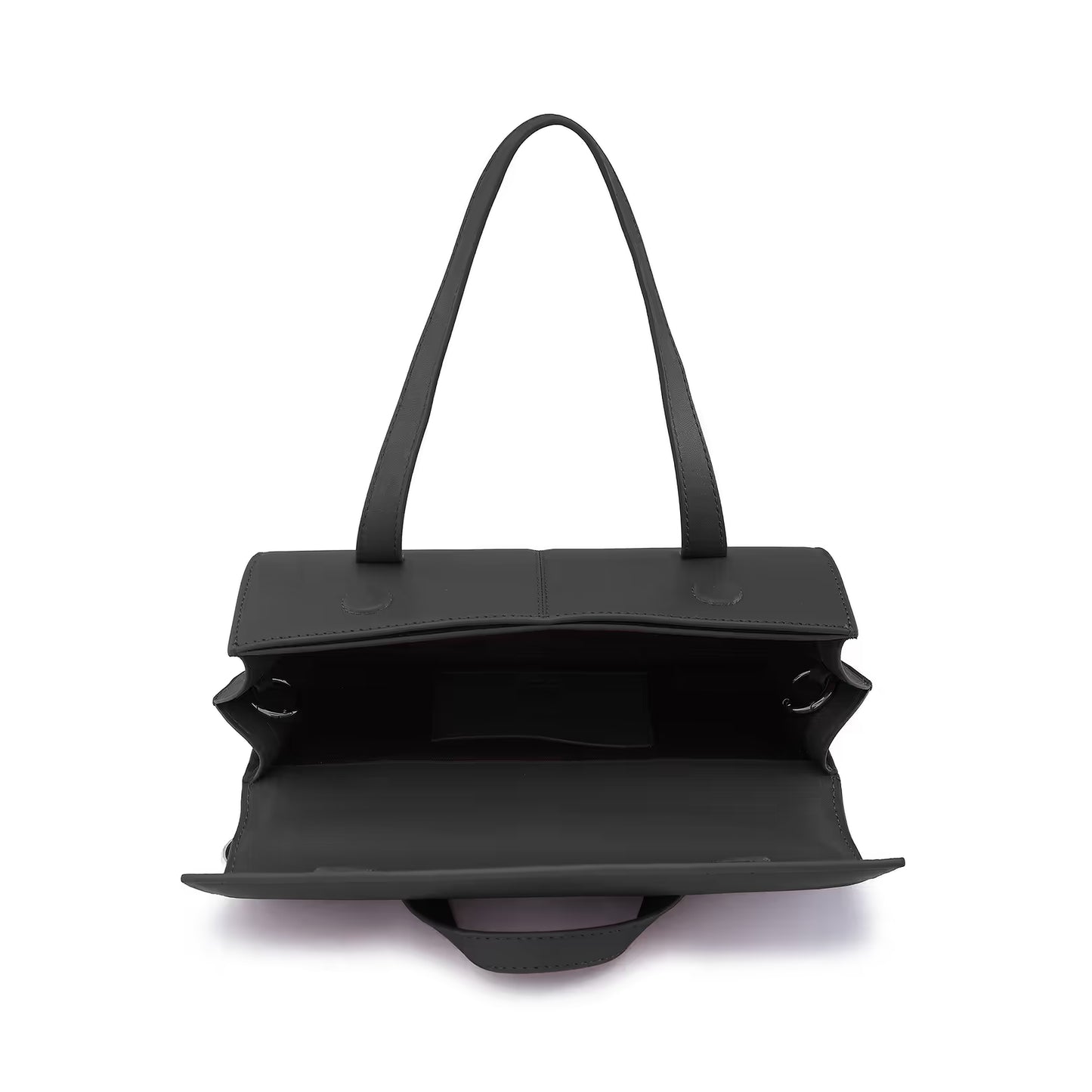 Elongated Cylinder Nappa Leather Mini Handle Bag